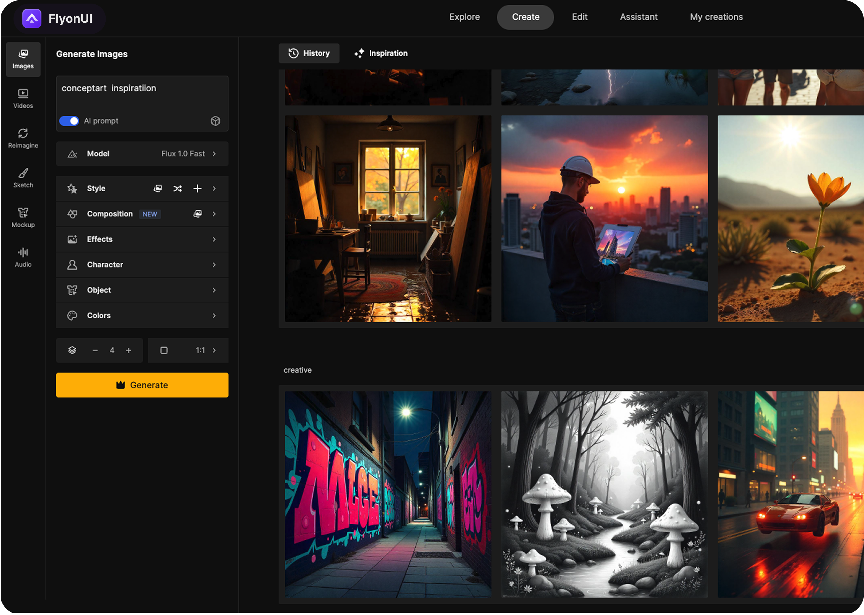 Inspiration dashboard